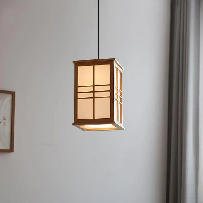 Lustre en bois décoratif pour espaces de restauration, bars, hôtels et studios de yoga