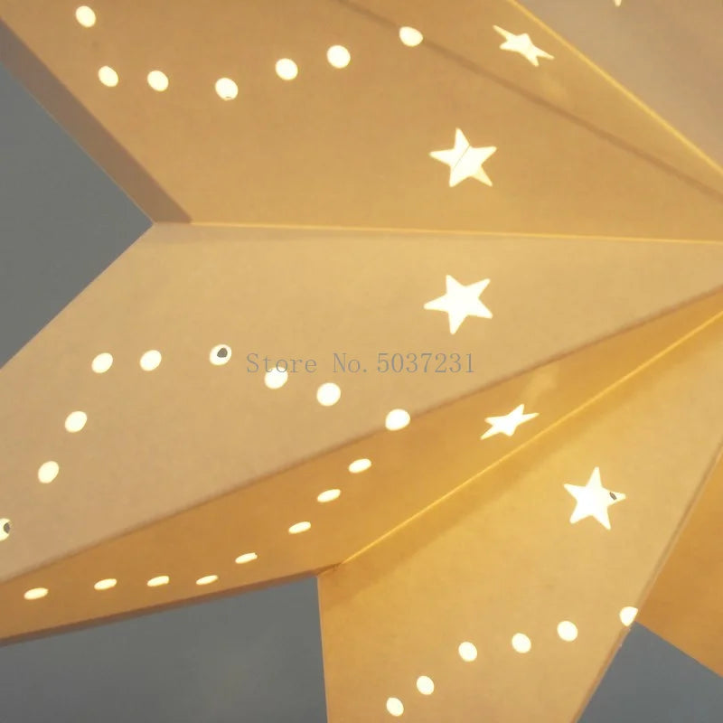 Lustre Étoile Créative à Cinq Branches LED Décoratif Suspendu