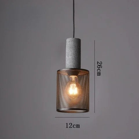 Suspension Vintage américaine en ciment pour loft café & bar.
