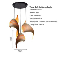 Suspension nordique en bois naturel
