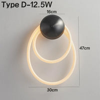 Applique murale LED Minimaluxe en Silicone et Fibre Tissée