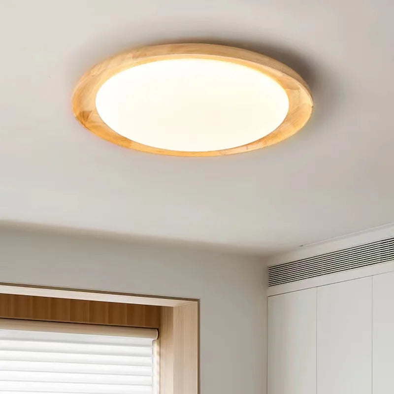 Plafonnier Wabi-Sabi Spectre Complet LED en Bois Massif Rondin - Édition Limitée