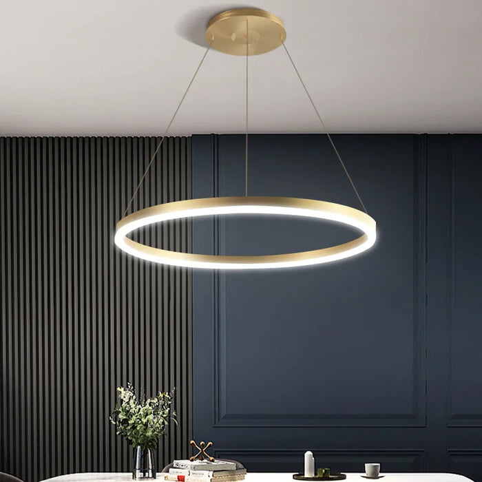 Lustre LED nordique minimaliste réglable avec lampe suspendue