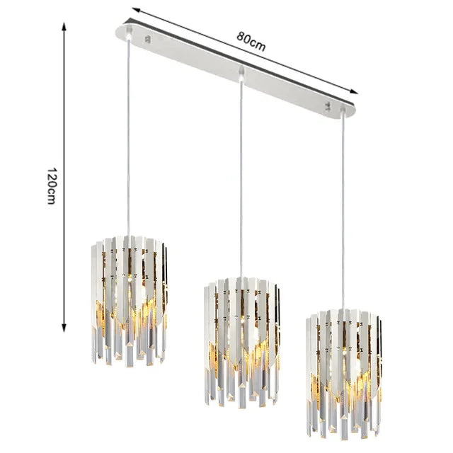 Plafonnier de luxe en cristal 20cm - Lumière ronde Or Chrome LED pour décoration intérieure
