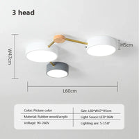 Plafonnier LED en bois : design nordique moderne