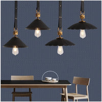 Lustre moderne en cuir avec suspension lumière et verre cristal de luxe