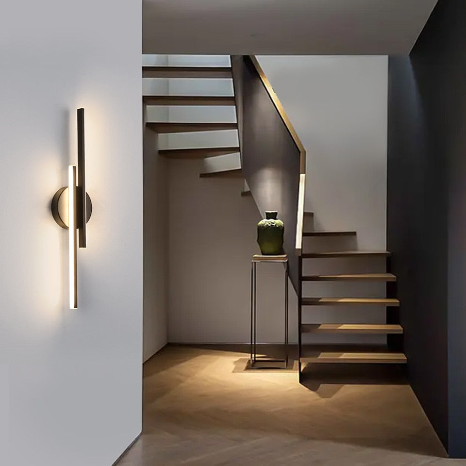 Applique murale LED Lio - Style contemporain à deux barres métalliques