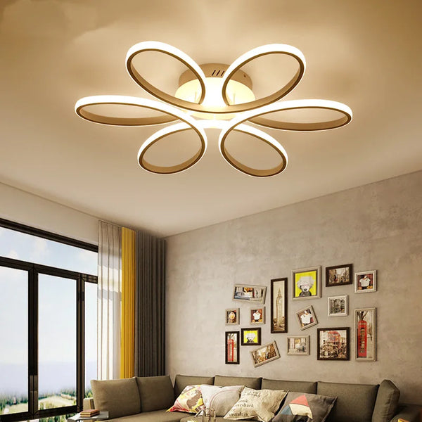 Plafonnier Luxe Moderne LED Fleurs