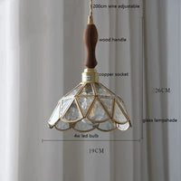 IWHDLife Lampe à Main LED Moderne en Verre Cuivre Papillon