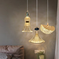 Plafond LED nordique en cristal : suspension lumineuse pour un éclairage élégant