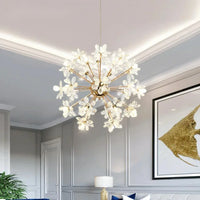 Lustre Moderne en Cristal LED Pissenlit - Boule Ronde Suspension Design