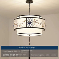 Lustre rétro rond pour restaurant chinois : Lampe suspendue créative de la nouvelle collection orientale