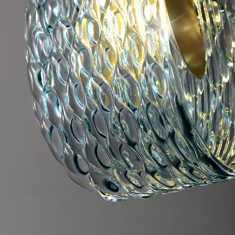 Petite lampe à main en verre moderne de suspension