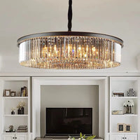 Lustre en Cristal LED Moderne Américain pour Salon Salle à Manger Villa