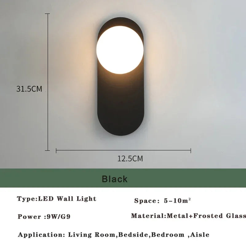 Lustre LED Moderne Nordic Gold & Black