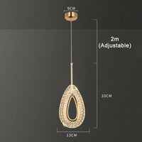 Suspension LED en cristal de style nordique