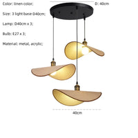Suspension Wabi Sabi minimaliste LED rétro chapeau nordique pour salle à manger.