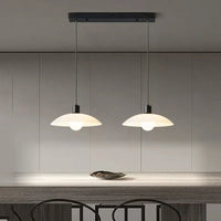 Suspension LED nordique minimaliste blanc.