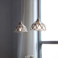 Suspension LED Nordique Verre Dore