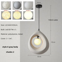 Nordique Suspension LED pour Salle à Manger - Collection Wabi Sabi