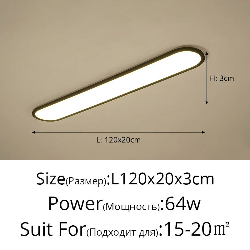 Lustre Moderne Nordique Rectangulaire LED pour Bar