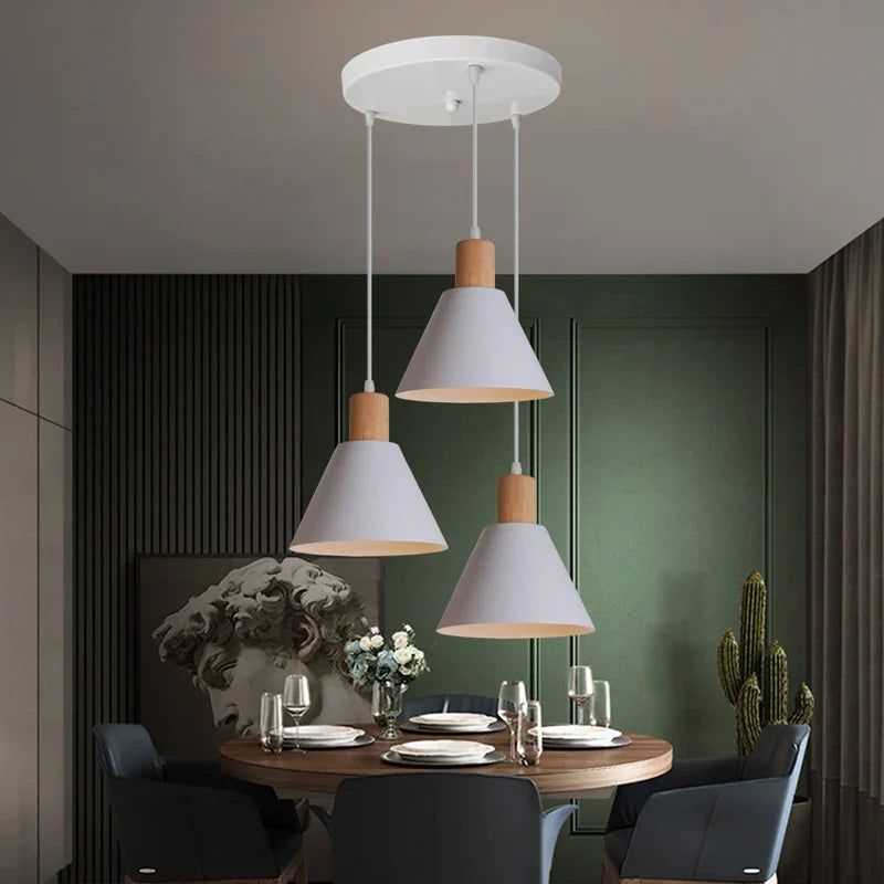 Lampe Suspension LED Nordique Blanc - 1/3 Têtes