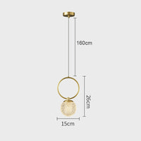 Suspension LED en verre cristal de luxe.