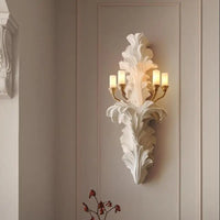 Applique murale vintage française en plâtre avec éclairage LED