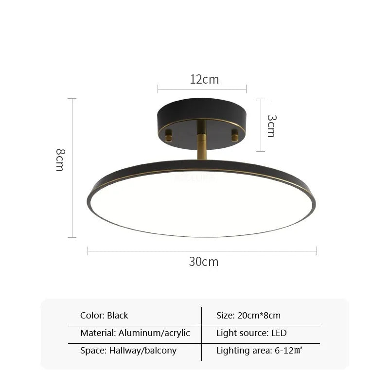 Plafonnier LED Rotatif Cuivre