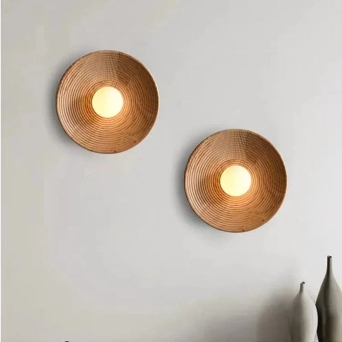Applique murale design en bois avec éclairage blanc pour hôtel de luxe