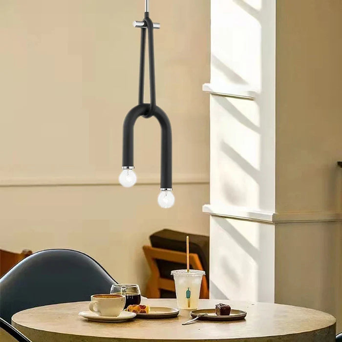 Lustre Créatif à Deux Ampoules, Hauteur Réglable 