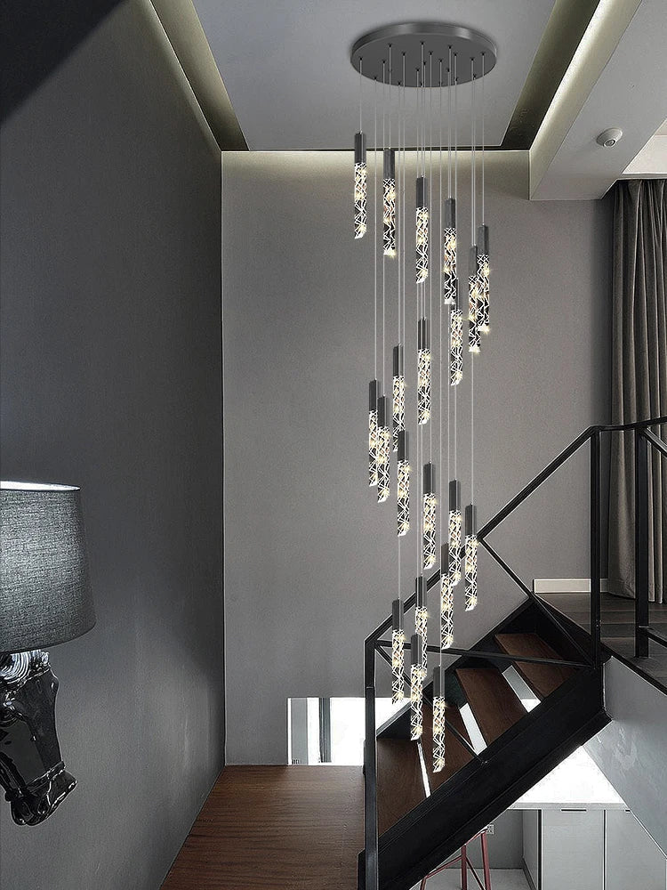 Suspension d'escalier en cristal Luxe & Élégance
