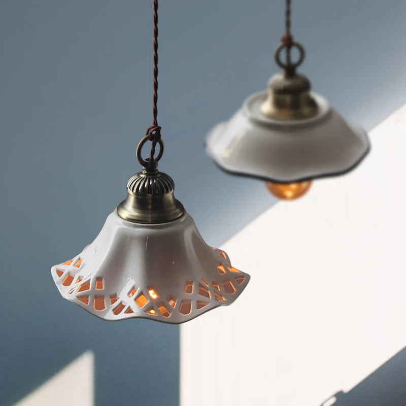 Suspension LED en céramique contemporaine minimaliste