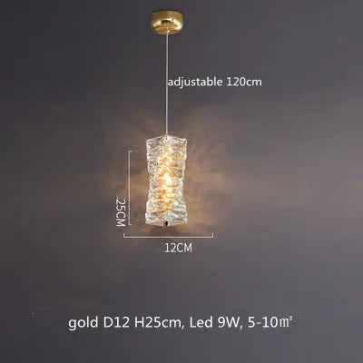 Lustre Moderne en Cristal K9 avec Suspension et Télécommande Dimmable
