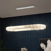 Suspension ovale en cristal de luxe - Collection Prestige