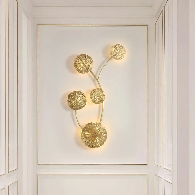 Applique Murale LED Dorée Élégante - Style Moderne pour Décoration d'Intérieur