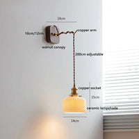 Applique Murale LED Noyer Cuivre - Élégance Moderne