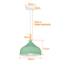 Suspension nordique en bois et métal - Vert éclatant