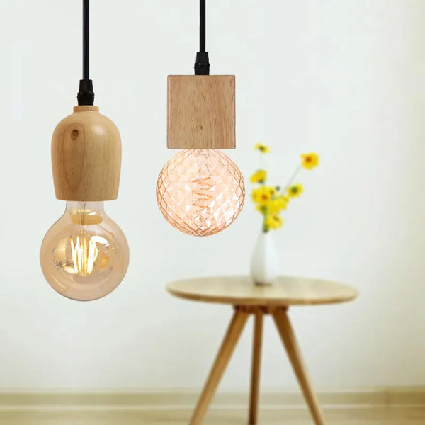 Suspension bois vintage de style industriel pour une décoration intérieure tendance
