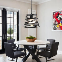 Lustre Suspendu Ruban LED Vintage Moderne Tourbillon