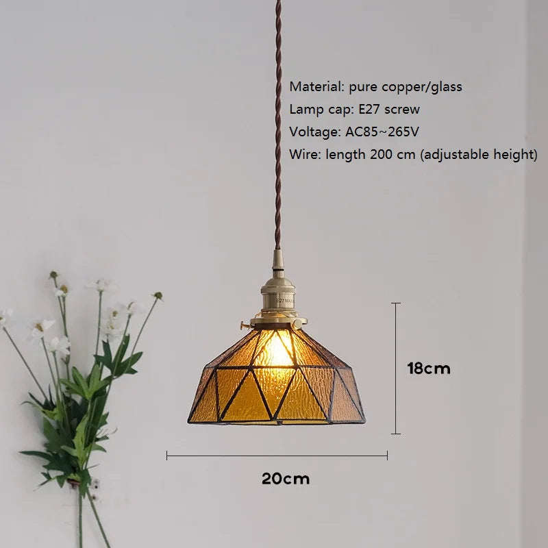 Suspension Design Nordique Vintage en Laiton et Verre - Édition Limitée