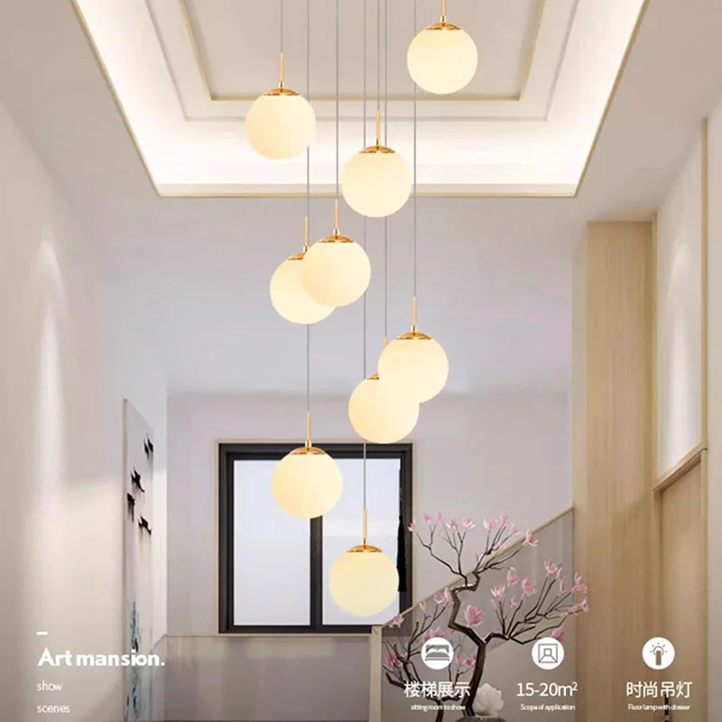 Suspension luminaire nordique pour éclairer l'intérieur de votre escalier.