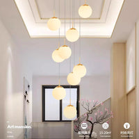 Suspension luminaire nordique pour éclairer l'intérieur de votre escalier.