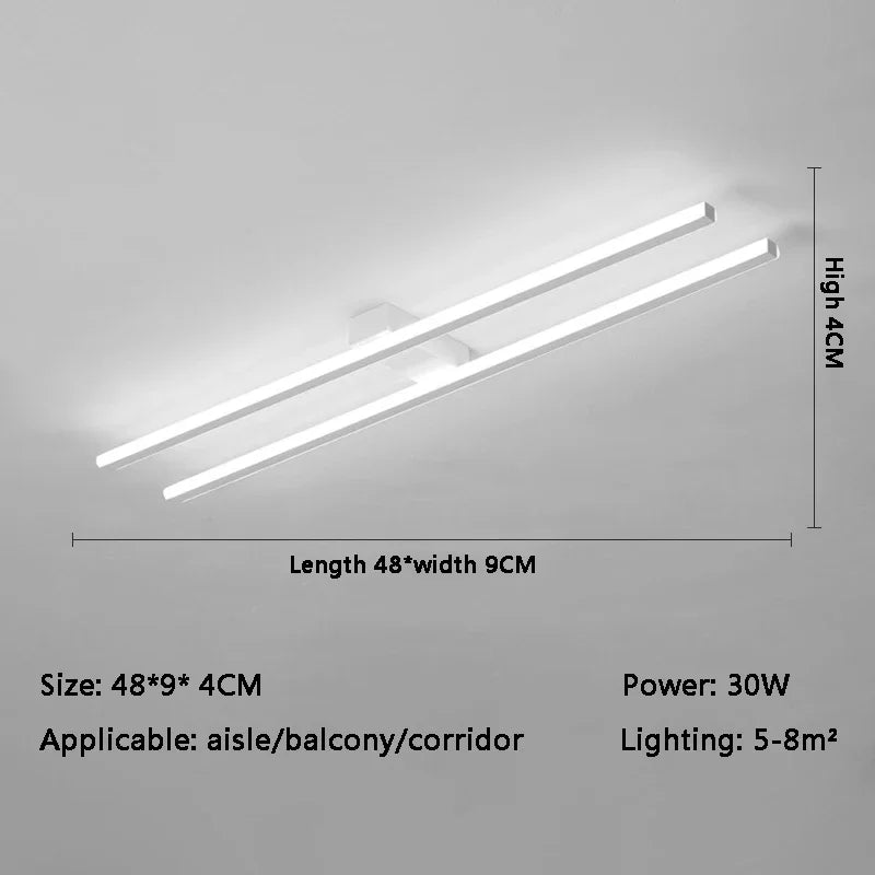 Plafonnier LED Nordique à Barre Longue