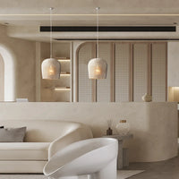 Suspension japonaise Wabi Sabi en rotin artisanal