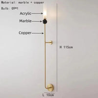 Applique Murale en Marbre Naturel Boule