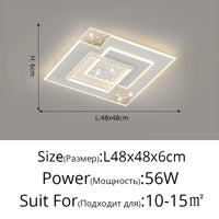 Plafonniers LED Modernes Encastrés - Style Nordique Minimaliste Étoilé