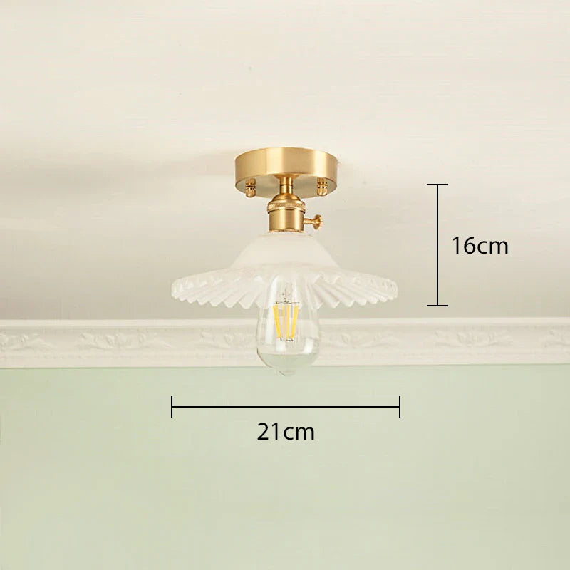 Suspension conique en verre contemporaine Edison.