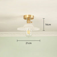 Suspension conique en verre contemporaine Edison.