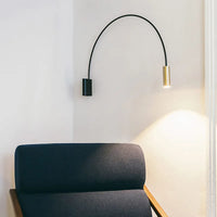 Applique Murale LED Dorée Courbée